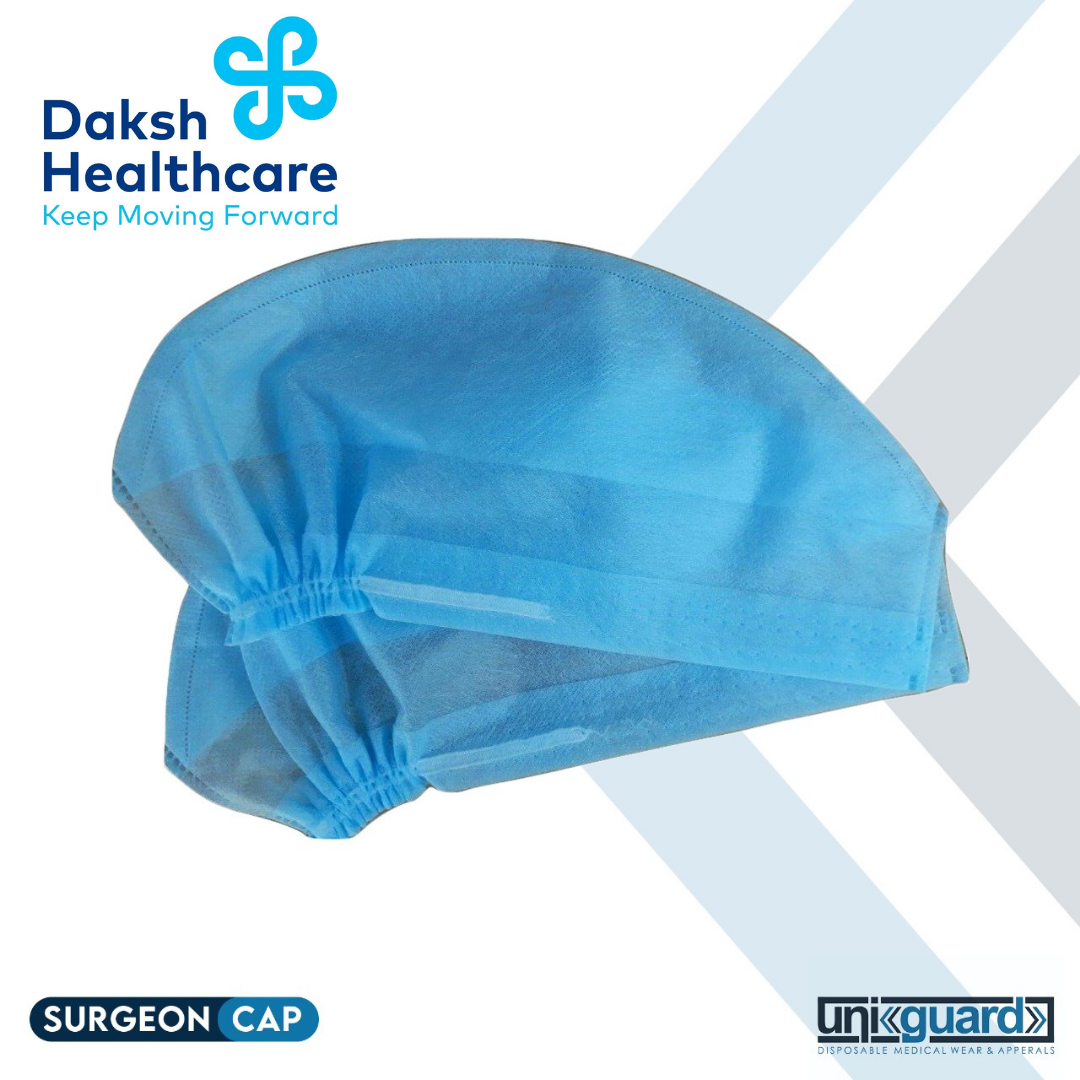 Uniguard Non Sterile Surgeons Elastic Cap Pack of 100 Pcs