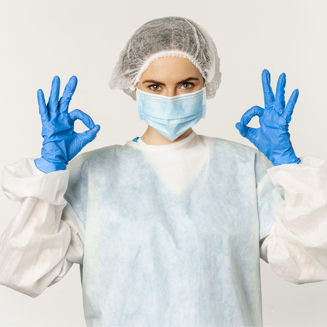 Unitouch Nitrile Powdered Free Examination Gloves (Blue) Pack of 30 Pcs