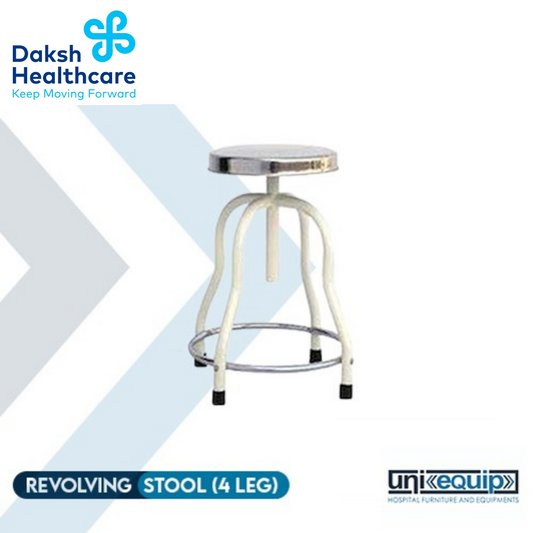 Uniequip 4 Leg Revolving Doctor Patient Stool for Medical use