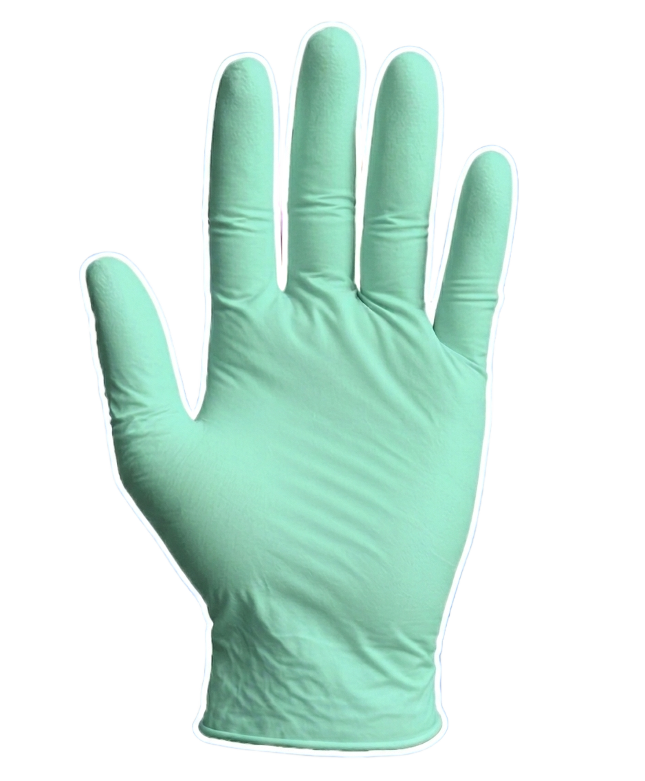 Unitouch Mint Green Nitrile Disposable Gloves pack of 100 Pcs