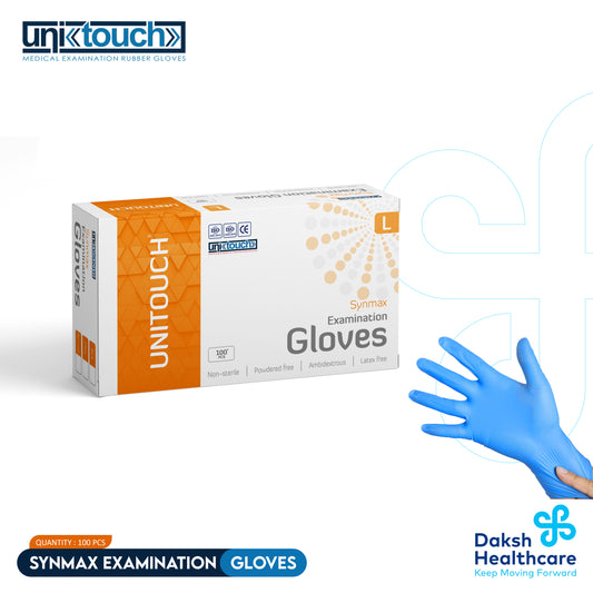 Unitouch Synmax Vinyl Powdered Free Examination Gloves Pack of 100 Pcs