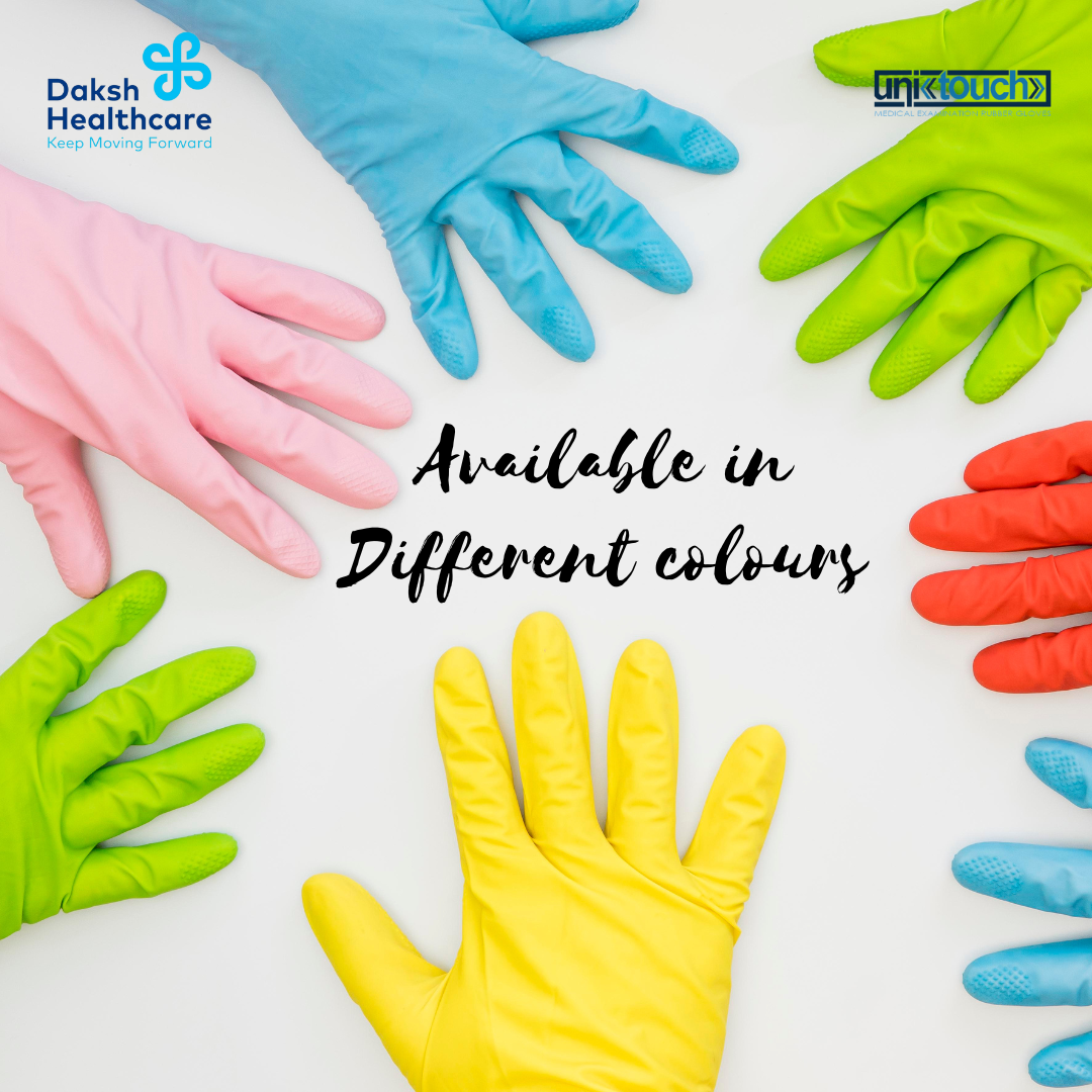 Colored clearance medical gloves