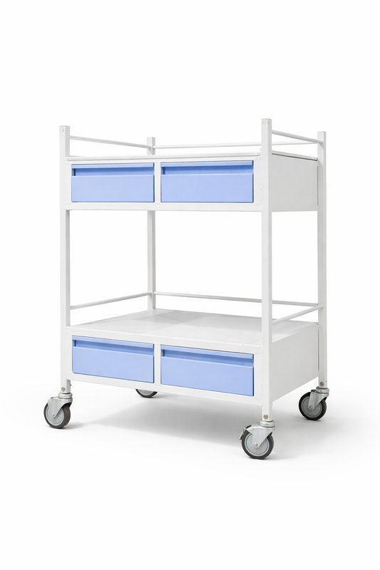 Uniequip Hospital / dental / Clinic Medicine Trolley with 4 Drawer